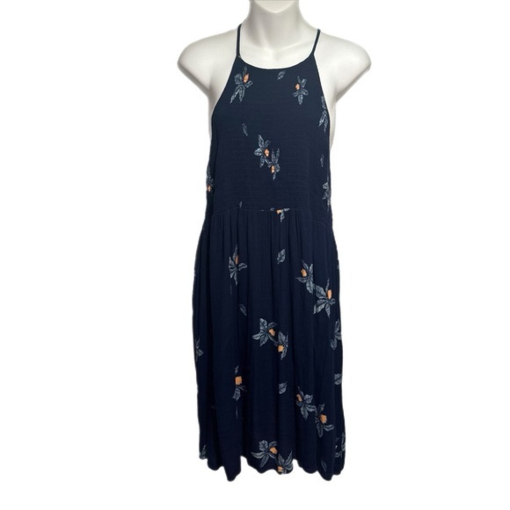 Mossimo Supply Co. Blue and White Pleated Sundress